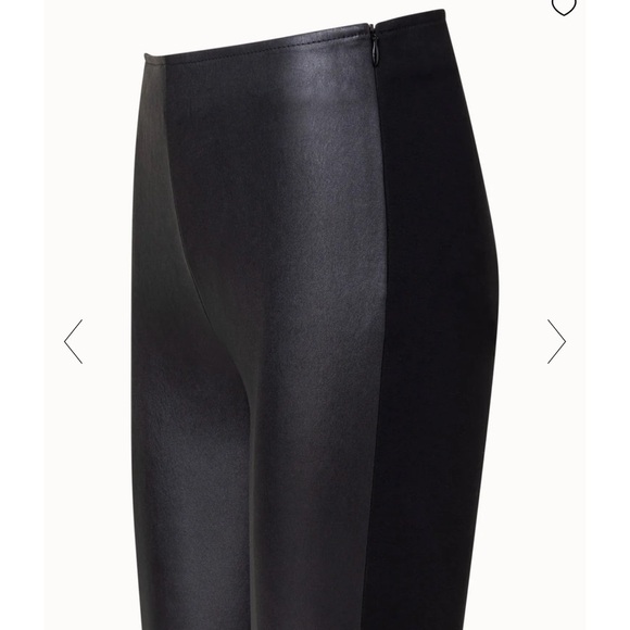 Akris Punto Fitted Nappa Leather and Jersey Pants Navy‎ Black 8 - Picture 2 of 8